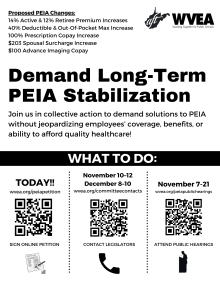 AFT WVEA PEIA Action Flyer